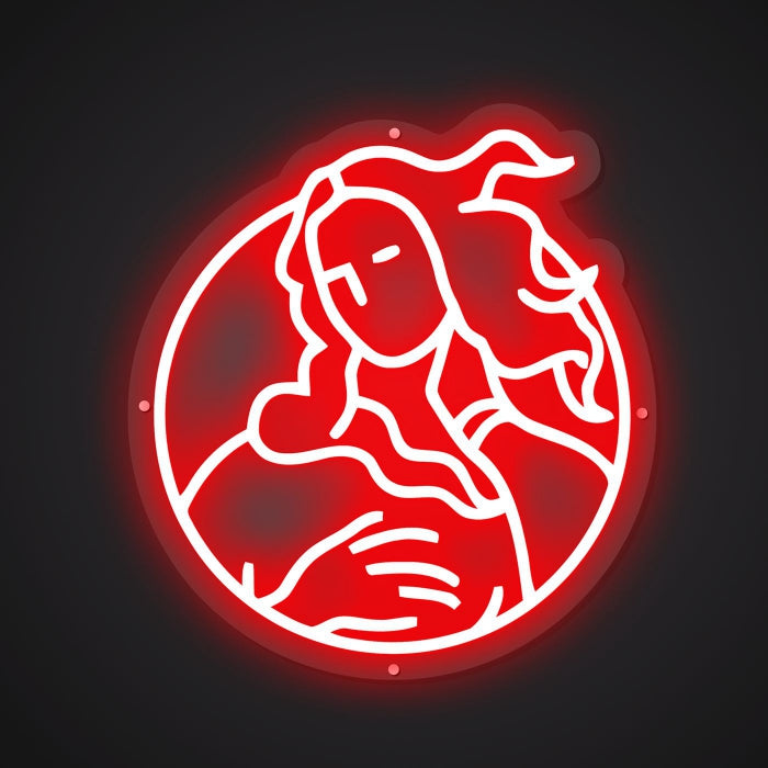 Radiant Neon Elegant Woman Glow