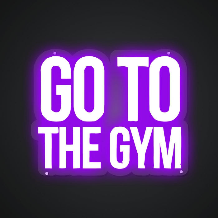 Neon Emblem of Workout Urge