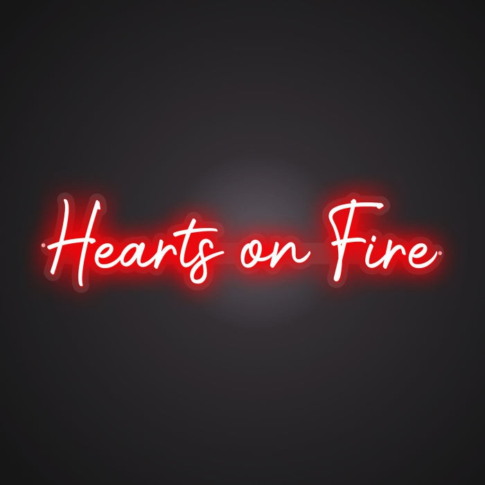 Glistening Neon Fiery Emotions Sign