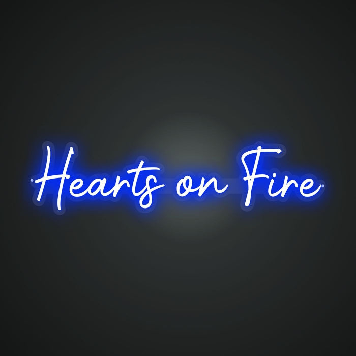 Neon Emblem of Blazing Love Sign