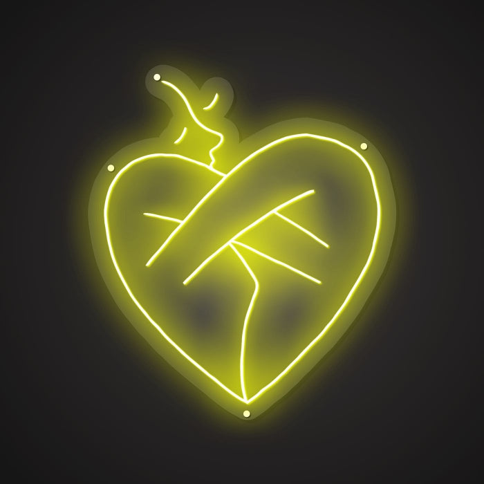 Dazzling Neon Loving Peck Sign
