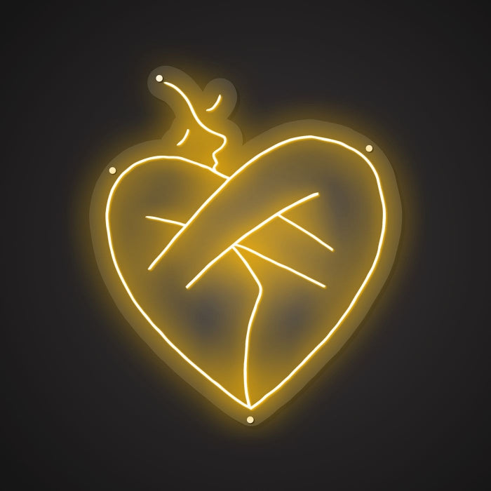 Neon Visual of the Affectionate Touch