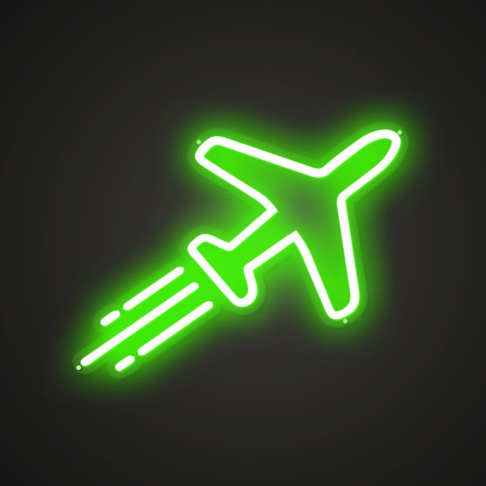 Airplane Neon Illumination of Flight