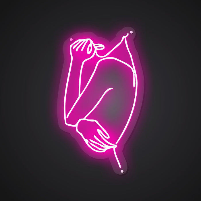 Neon Visual of the Graceful Departure