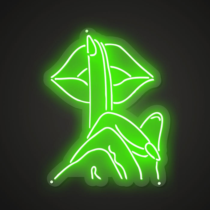 Neon-muted Don't speak Sign