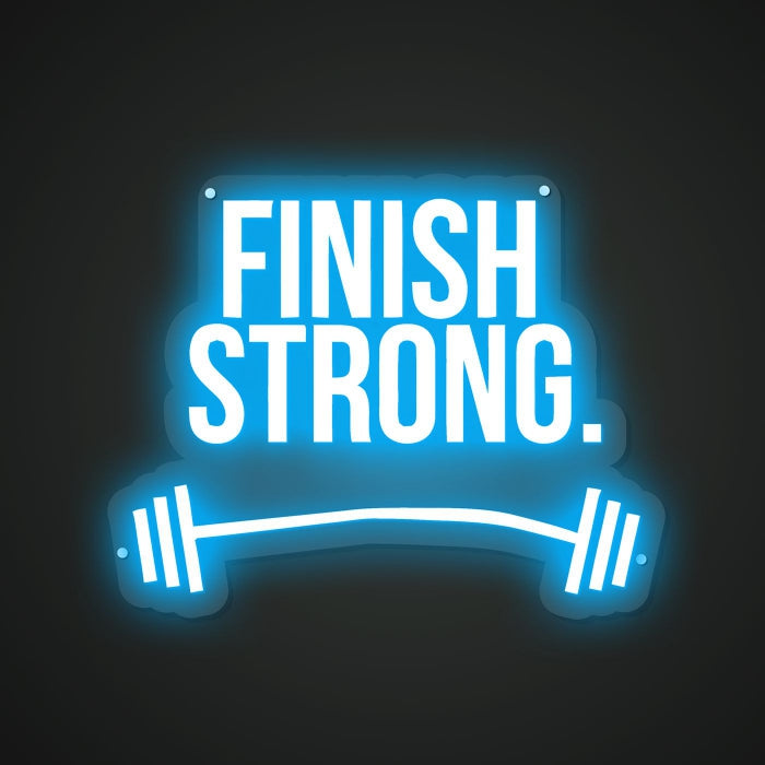 Finish Strong Neon Illumination of Grit