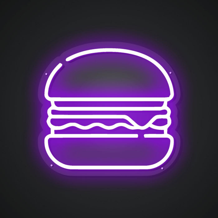 Glowing Neon Patty and Bun Display