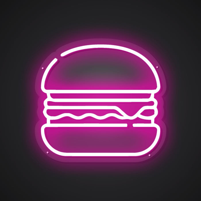 Radiant Neon Hamburger Glow