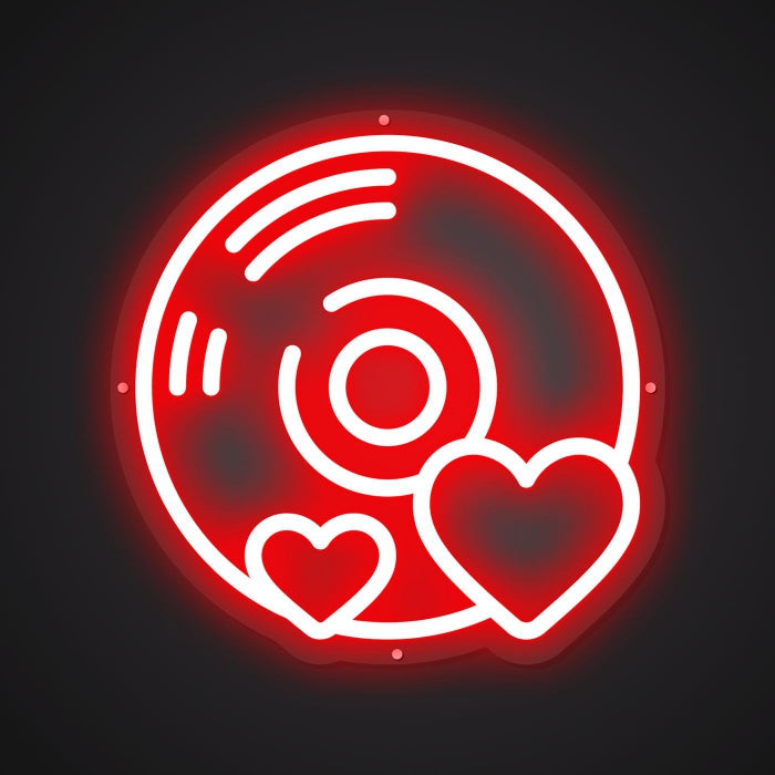 Radiant Neon Record Glow