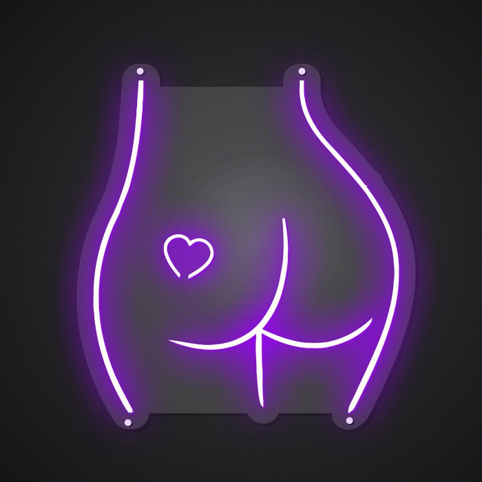 Neon Emblem of Seductive Silhouette