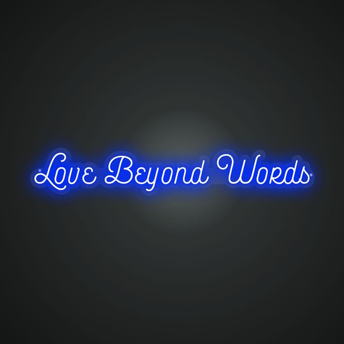 Neon Emblem of Wordless Bond Sign
