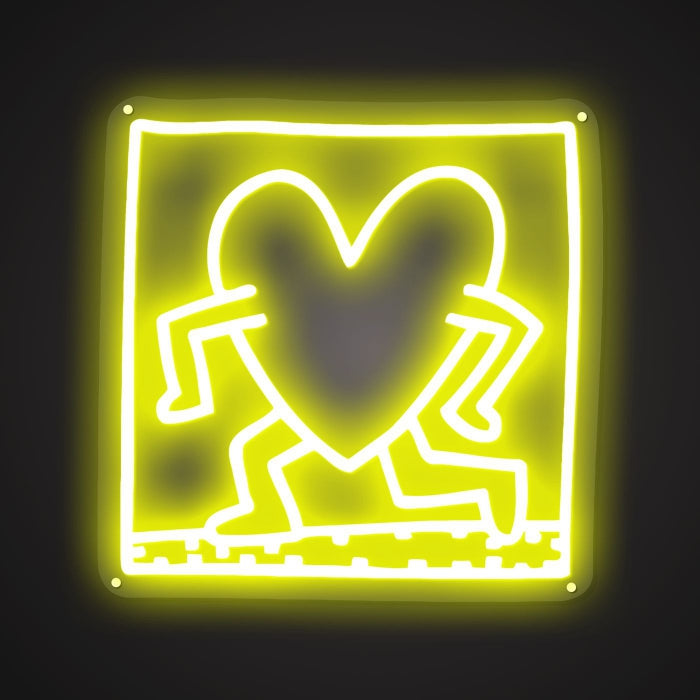 Illuminated Running heart Neon Excitement