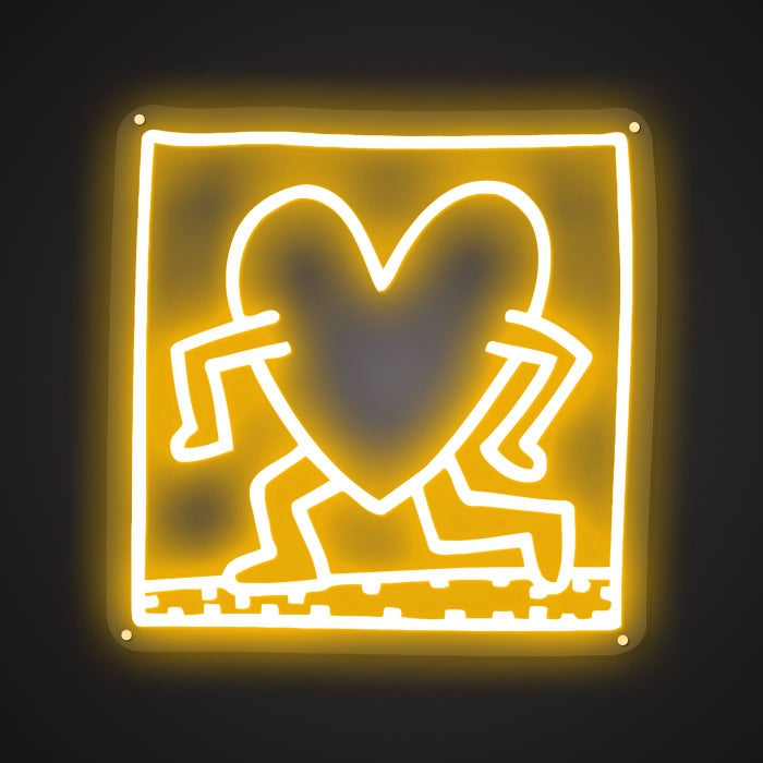 Shimmering Neon Beating Love Pulse Showcase