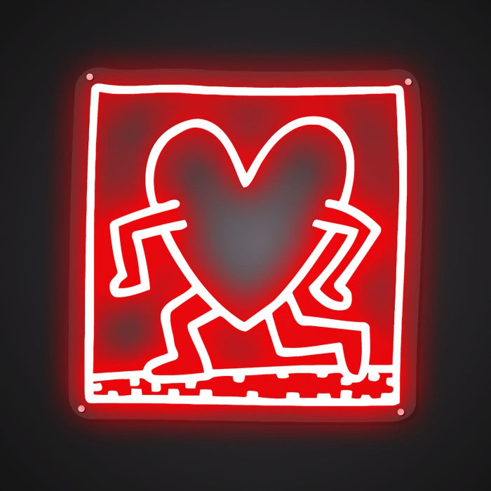 Dazzling Neon Heartfelt Sprint Sign