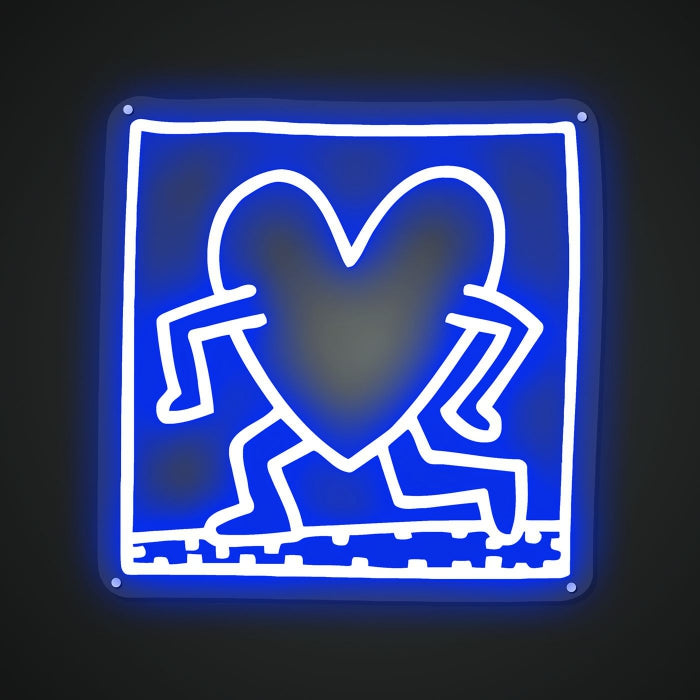 Radiant Neon Running heart Glow