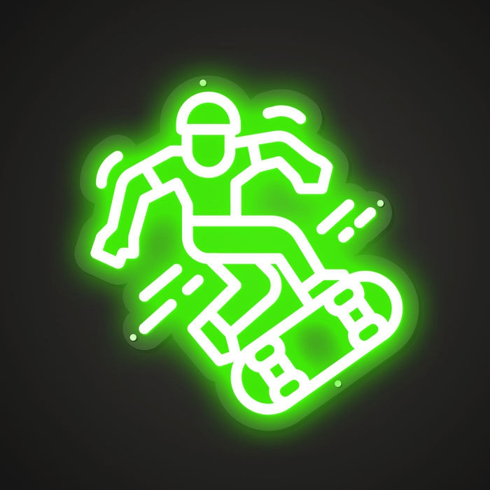 Neon-skated Skateboard Sign 2