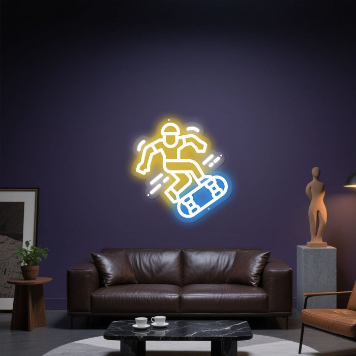 Glowing Neon Street Artistry Display
