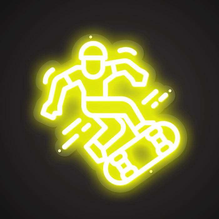 Dazzling Neon Flip Trick Sign