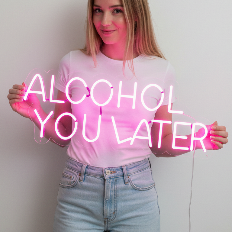 Alcohol You Later Neon Sign