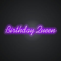 Neon Emblem of Birthday Majesty