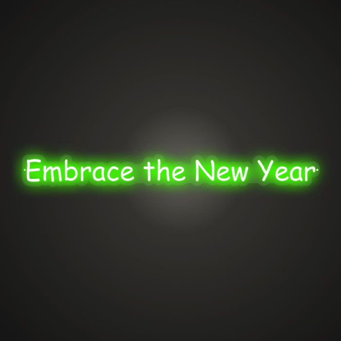 Embrace the New Year Neon Illumination of Openness