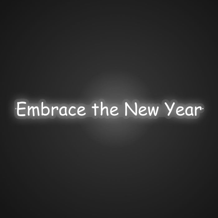 Illuminated Embrace the New Year Neon Enthusiasm