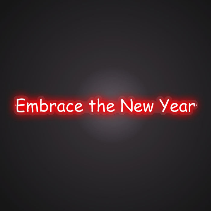 Radiant Neon New Year Embrace Glow