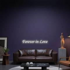 Glowing Neon Timeless Romance Sign