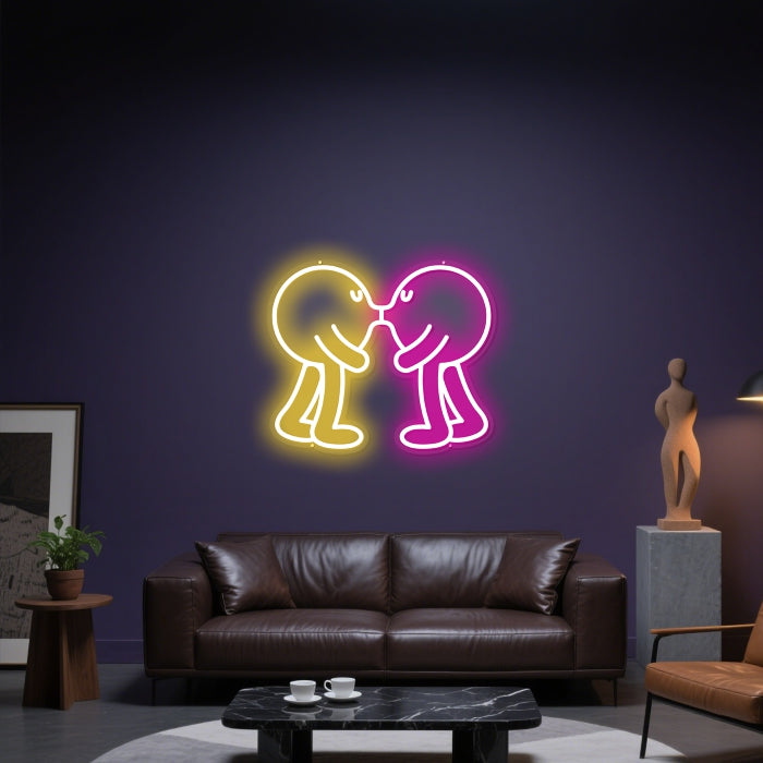 Glowing Neon Amorous Gesture Display