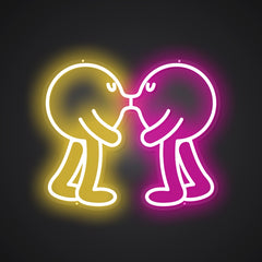 Neon-puckered Kiss You Sign