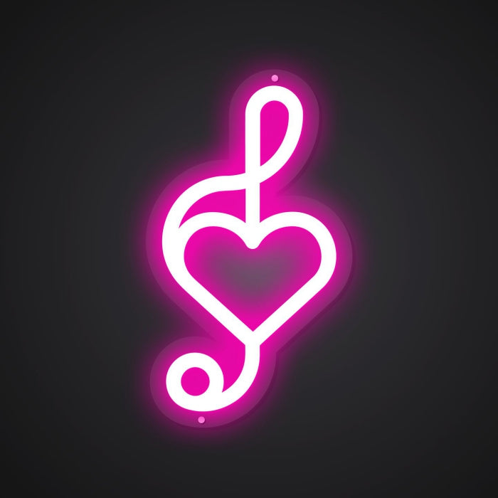 Neon Visual of the Floating Note