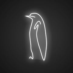 Glowing Neon Waddling Antarctic Display
