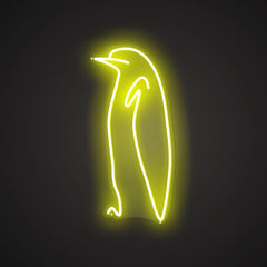 Illuminated Penguin Neon Cuteness