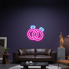 Glowing Neon Symbol of Commitment Display