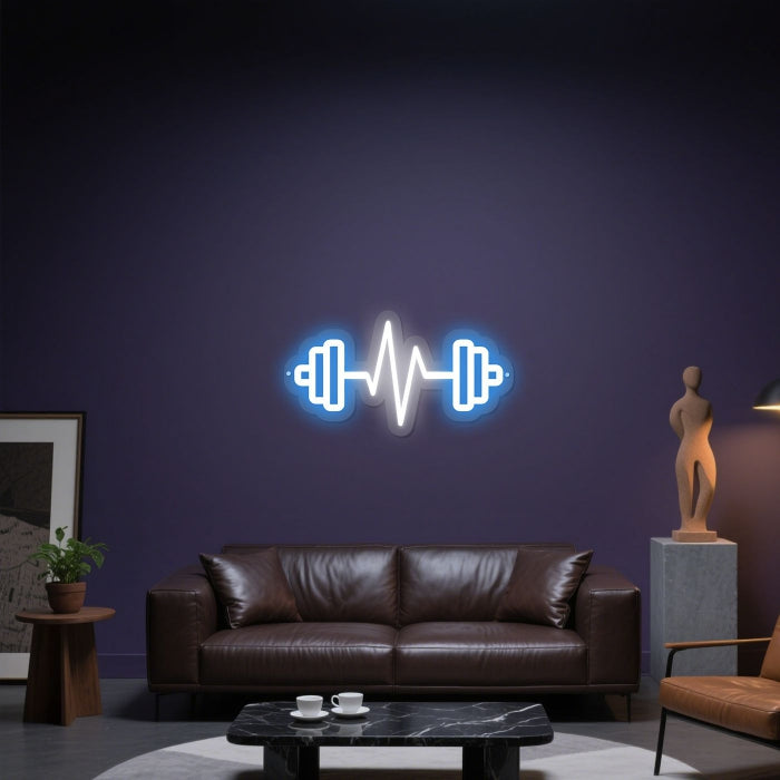Glowing Neon Strength Showcase Display