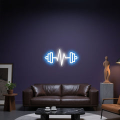 Glowing Neon Strength Showcase Display