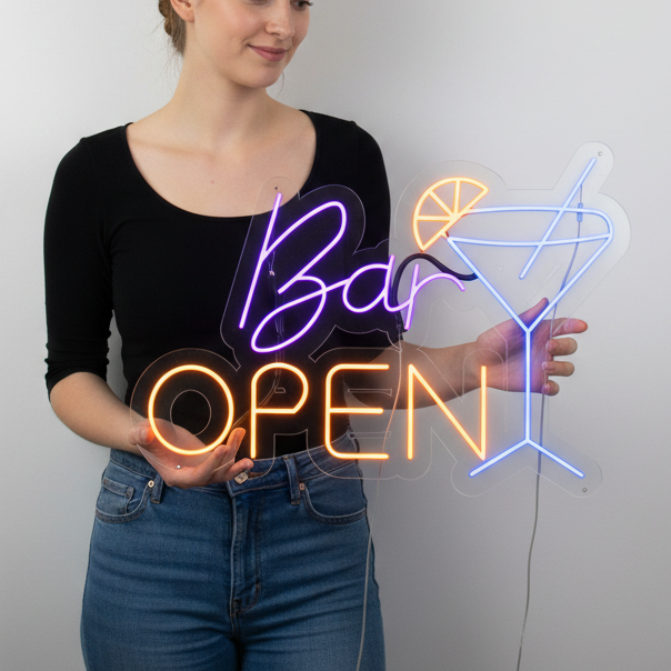 Bar & Martini Open Neon Signs