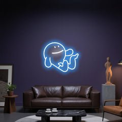 Glowing Neon Weary Indication Display