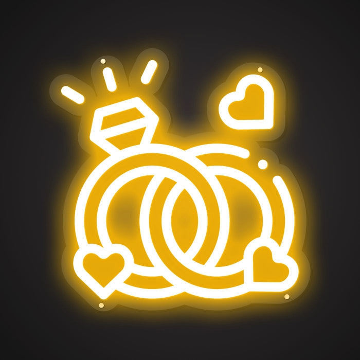 Dazzling Neon Gemmed Promise Sign