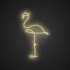 Neon Emblem of Tropical Elegance