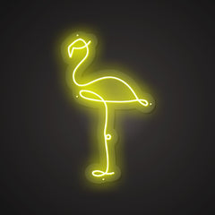 Illuminated Flamingo Neon Poise