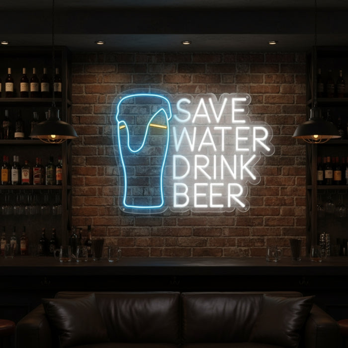 Save Water Drink Beer Neon Signs