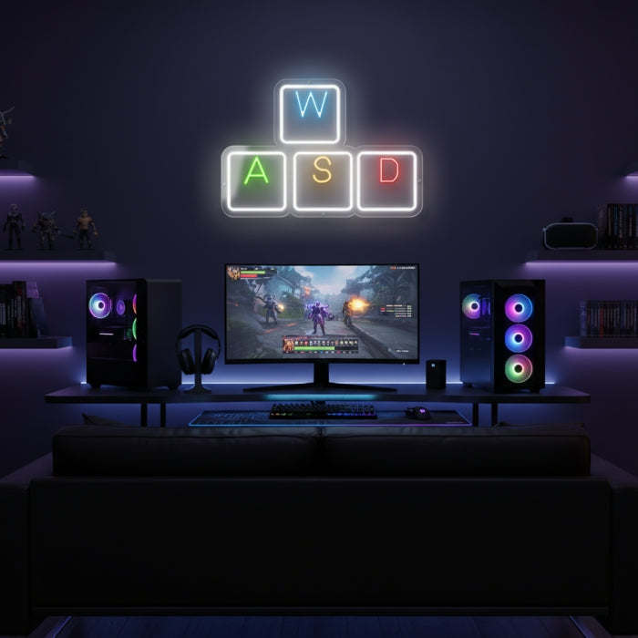 Wasd Button Neon Sign