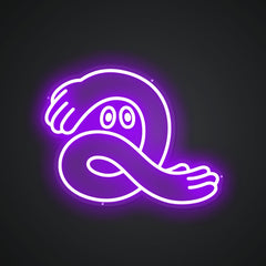 Neon Emblem of Elusive Presence
