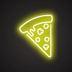 Illuminated Cheese Pizza Neon Temptation