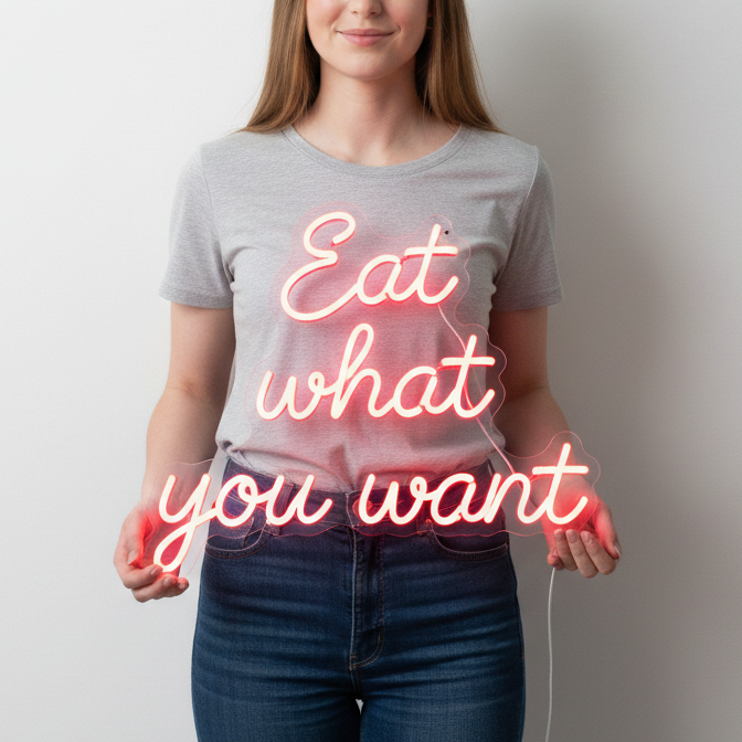 Eat What You Want Neon Signs