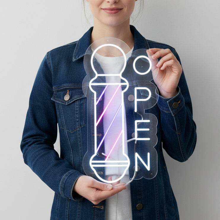 Hair Salon Open Neon Signs