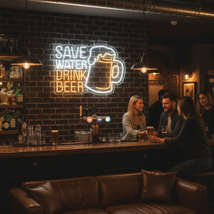 Save Water Drink Beer Neon Signs1