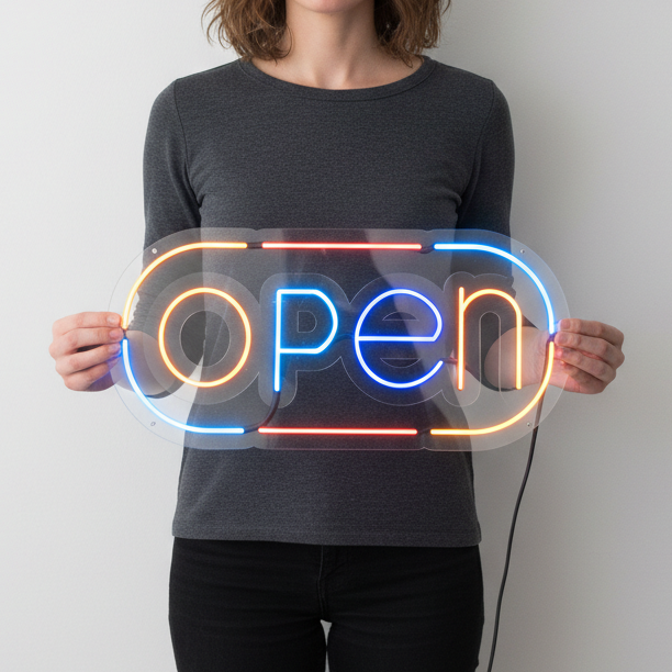 Circular Open Neon Signs