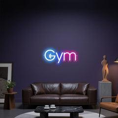 Glowing Neon Second Fitness Hub Display